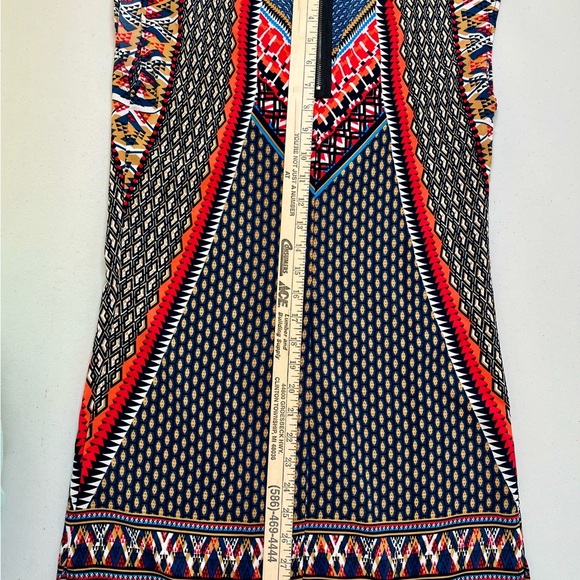 BeBop Red and Blue Geometric Mini Dress - Picture 10 of 14